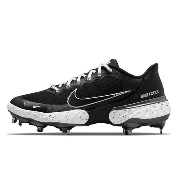 Nike Alpha Huarache Elite 3 Low 'Black White' CK0746-010 Baseball Cleats - Picture 1 of 8